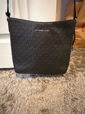 Michael Kors Black Monogram Shoulder Crossbody